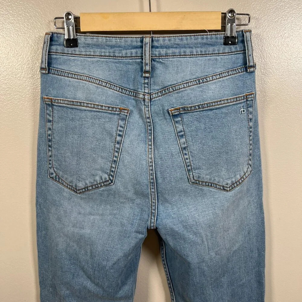 Rag & Bone Casey High Rise Ankle Flare Jeans Size 26 Lucy Light Wash Distressed - Picture 12 of 14